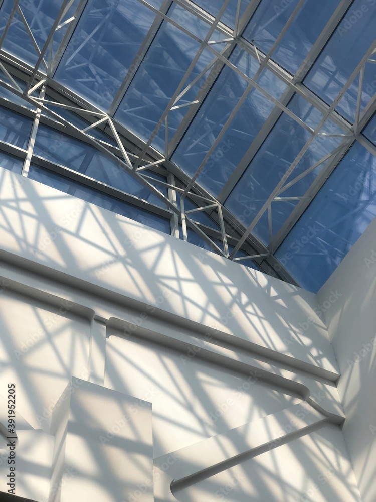 glass roof of building glass roof of building