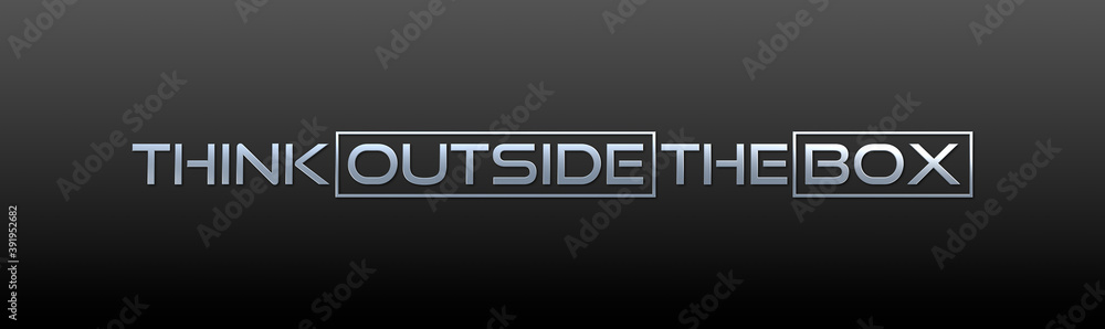 Think outside the box con sfondo colorato Think outside the box con sfondo colorato