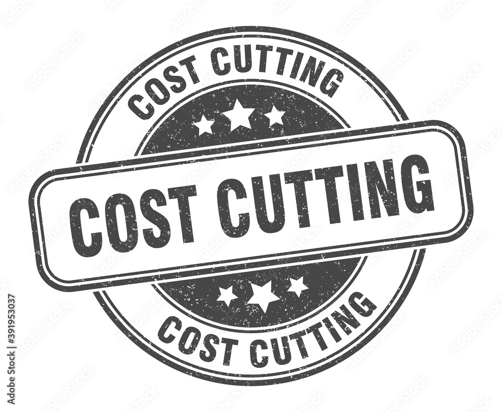 Fototapeta premium cost cutting stamp. cost cutting label. round grunge sign