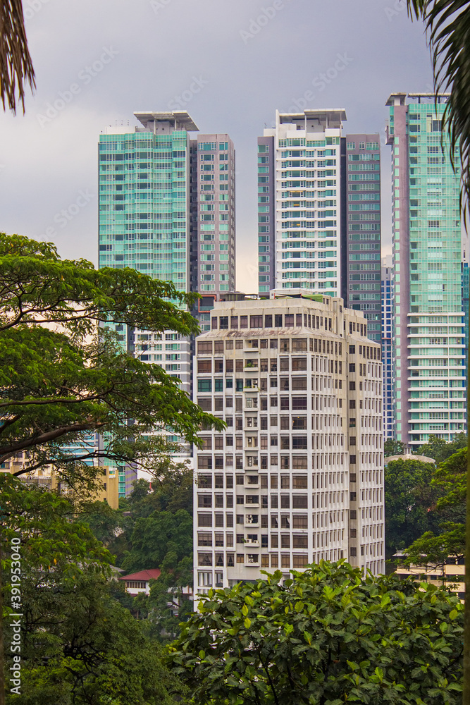 Aerial and elevated view over the cityscape near Menara tower in Kuala Lumpur city, capital of Malaysia Aerial and elevated view over the cityscape near Menara tower in Kuala Lumpur city, capital of Malaysia