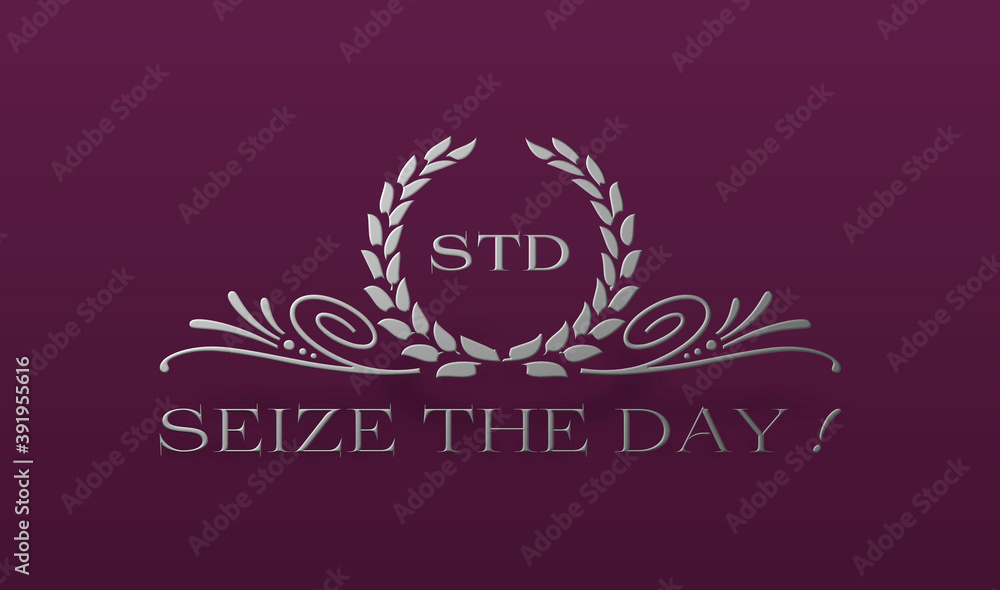 Seize the day con sfondo colorato Seize the day con sfondo colorato