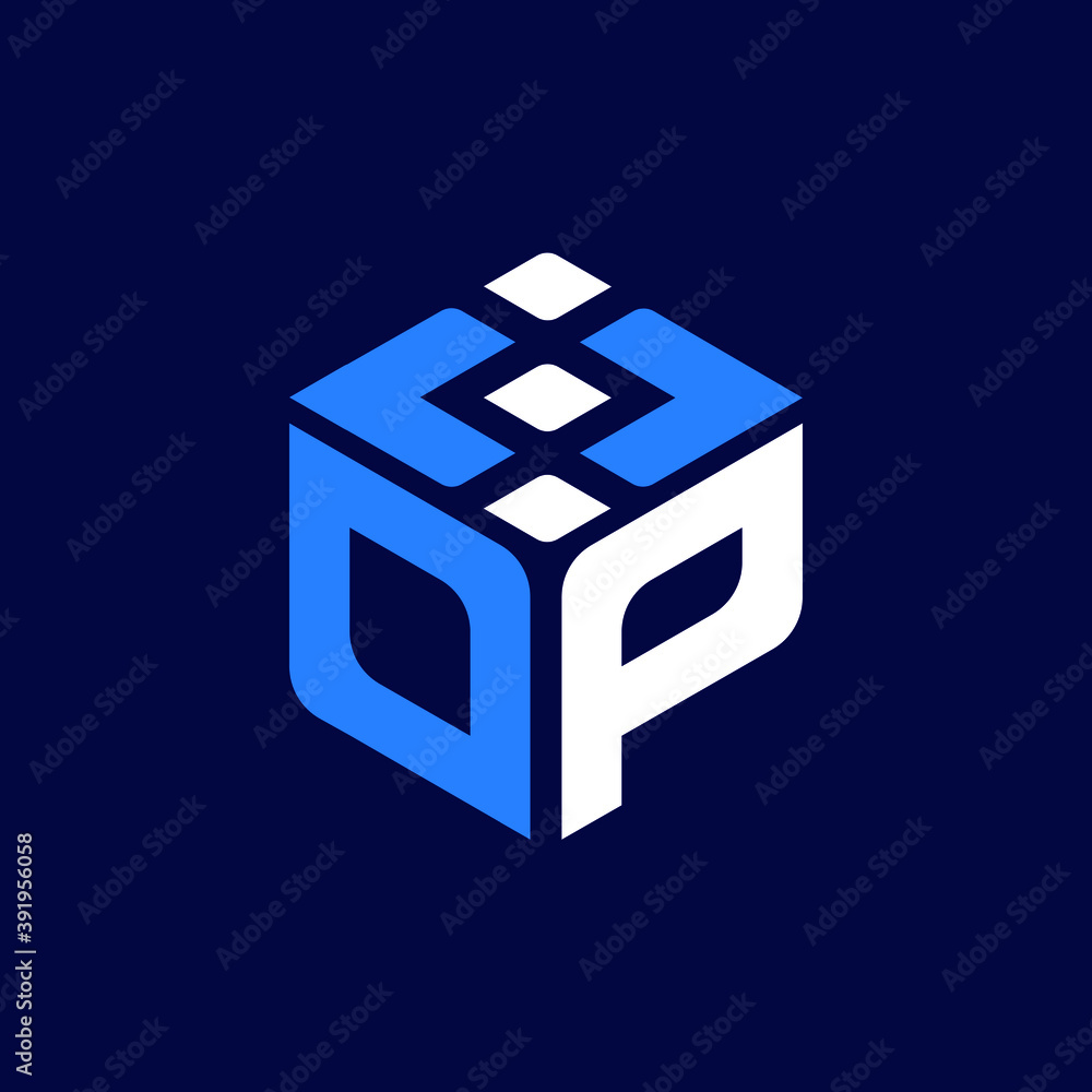 OP Letter Modern Eye Catchy Logo and Icon Design Vector Editable and ...