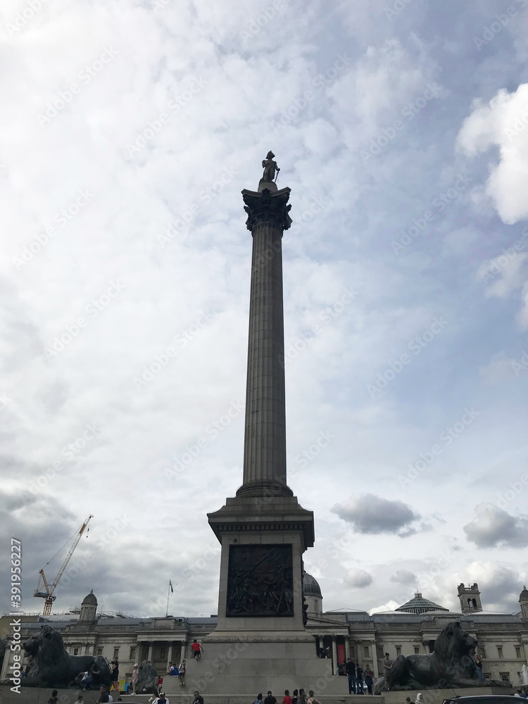 Trafalgar Square near National Gallery in London England