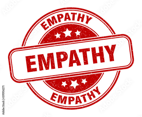 empathy stamp. empathy label. round grunge sign