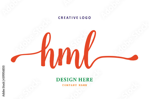 HML lettering logo is simple, easy to understand and authoritative