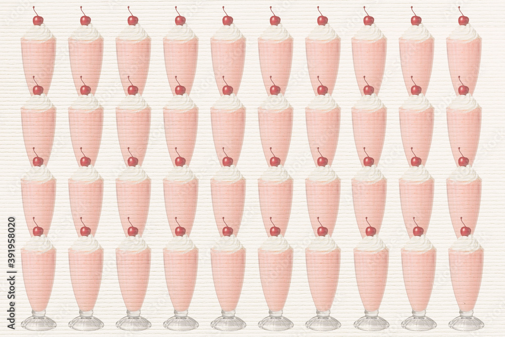 Strawberry milkshake drink background design resource Strawberry milkshake drink background design resource