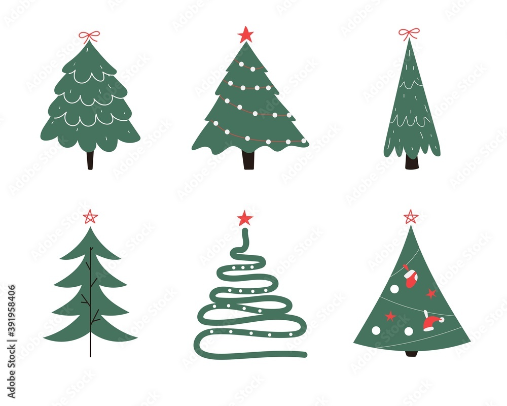 Set of Christmas Tree