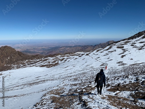 Wallpaper Mural hiker in the snow, Morocco  Torontodigital.ca