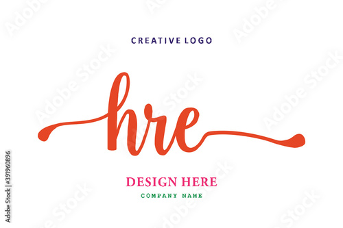 HRE lettering logo is simple, easy to understand and authoritative photo