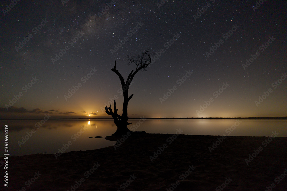 Milky way over the Lake Cootharaba Milky way over the Lake Cootharaba