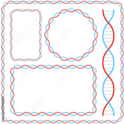 DNA鎖 遺伝子のデザイン フレーム セット ベクター