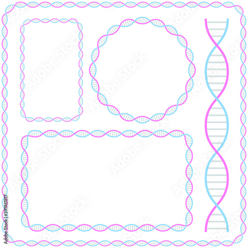 DNA鎖 遺伝子のデザイン フレーム セット ベクター