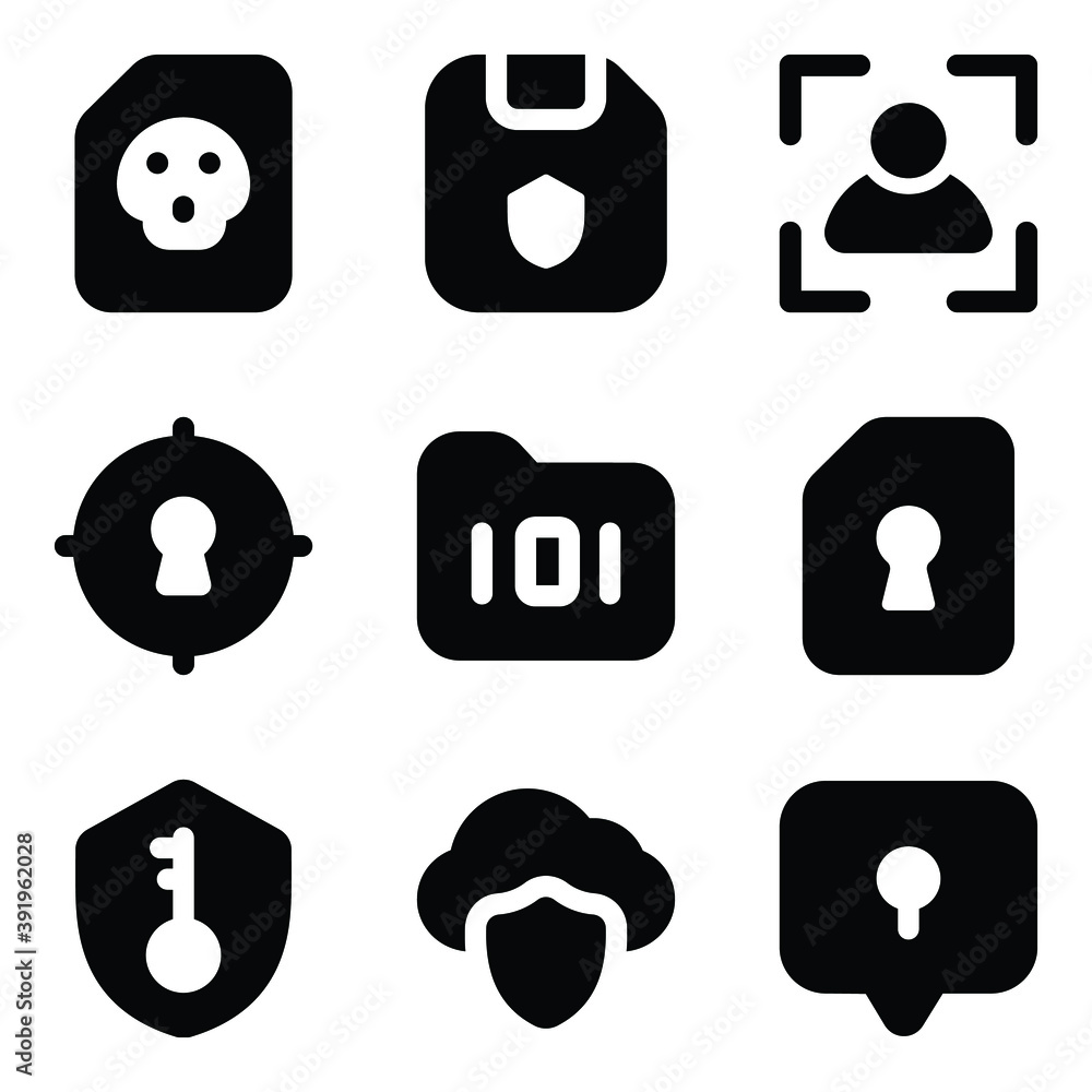Editable Set of Cyber Protection Filled Vectors
Editable Set of Cyber Protection Filled Vectors