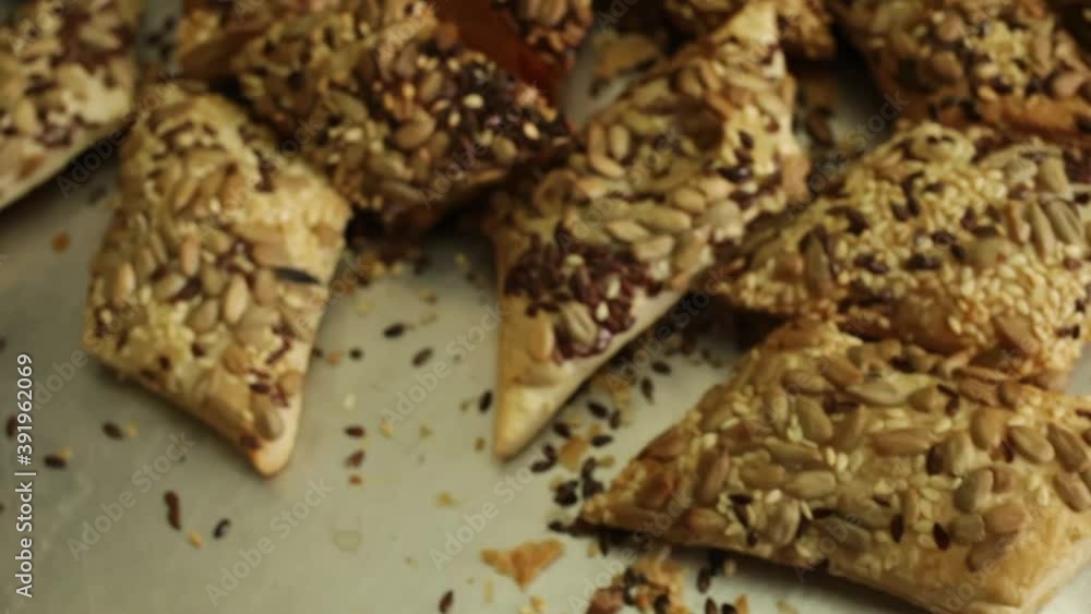 Paleo crackers with seeds, homemade healhy food, vegan, vegetarian and diet Paleo crackers with seeds, homemade healhy food, vegan, vegetarian and diet