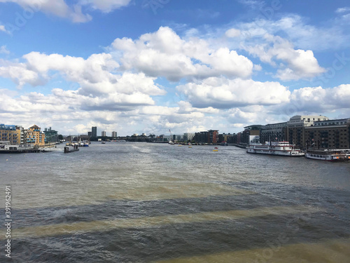 London city skyline and River Thames in England, UK