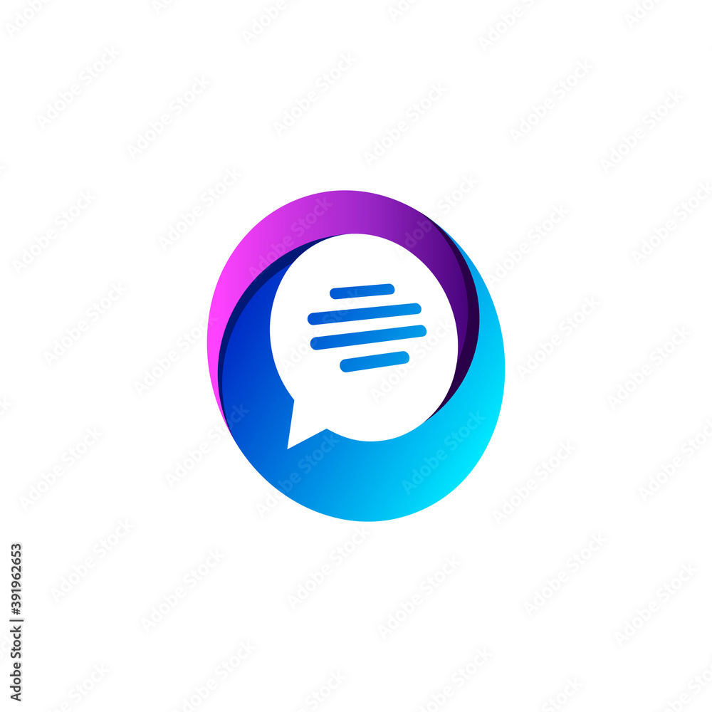 circle bubble chat logo colorful concept circle bubble chat logo colorful concept