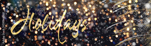 Happy Holidays Text with go...