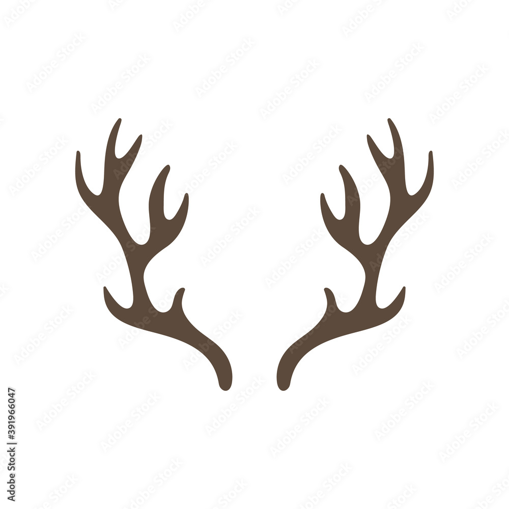 Reindeer antlers isolated on white background Reindeer antlers isolated on white background