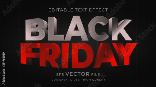 black friday typography premium editable text effect