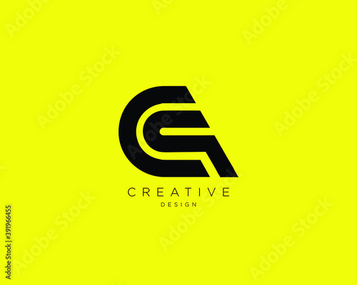 Creative and Minimalist Letter CQ Logo Design Using letters C and Q , CQ Monogram photo