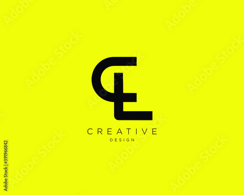 Creative and Minimalist Letter CL Logo Design Using letters C and L , CL Monogram
