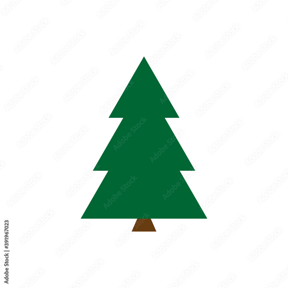 Vector illustration of Christmas trees, green trees of various kinds, spruce growing in the forest, Christmas Vector illustration of Christmas trees, green trees of various kinds, spruce growing in the forest, Christmas