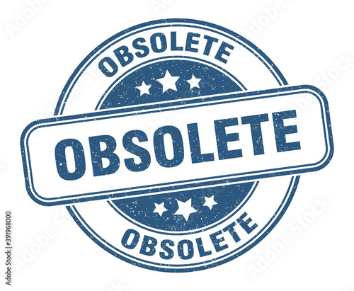obsolete stamp. obsolete label. round grunge sign