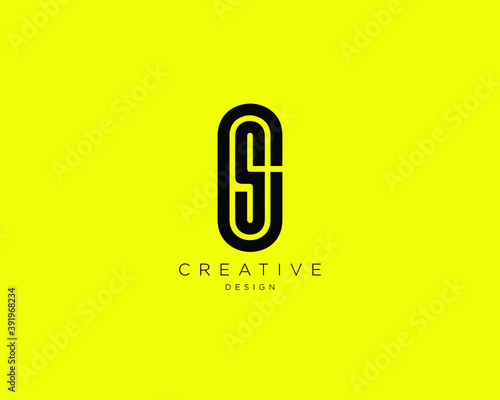 Creative and Minimalist Letter CS Logo Design Using letters C and S , CS Monogram