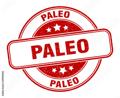 paleo stamp. paleo label. round grunge sign