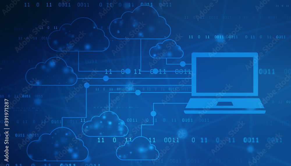 Cloud computing, Cloud Computing Concept. Cloud Internet technology background. 2d illustration Cloud computing, Cloud Computing Concept. Cloud Internet technology background. 2d illustration