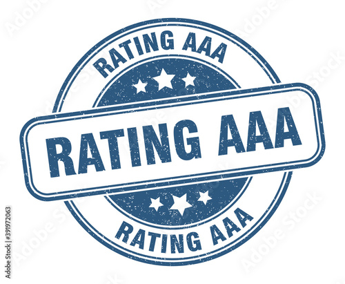 rating aaa stamp. rating aaa label. round grunge sign