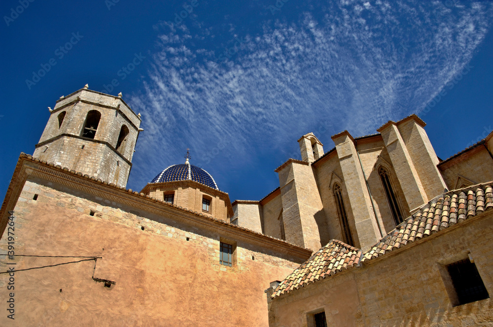 Fototapeta premium Historic cathedral in Sant Mateo, Castellon - Spain