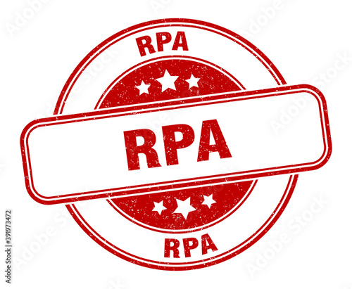 rpa stamp. rpa label. round grunge sign