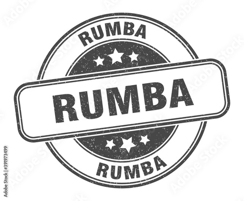 rumba stamp. rumba label. round grunge sign