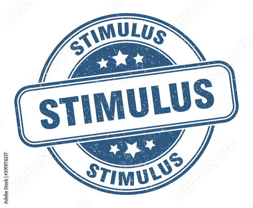 stimulus stamp. stimulus label. round grunge sign