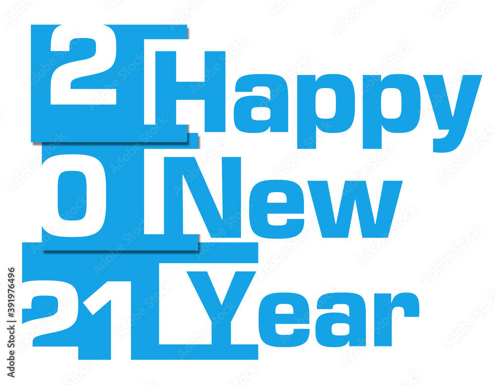 New Year 2021 Blue Abstract Blocks New Year 2021 Blue Abstract Blocks