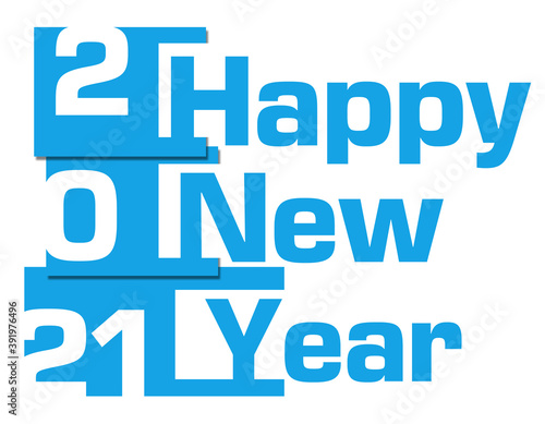 New Year 2021 Blue Abstract Blocks 