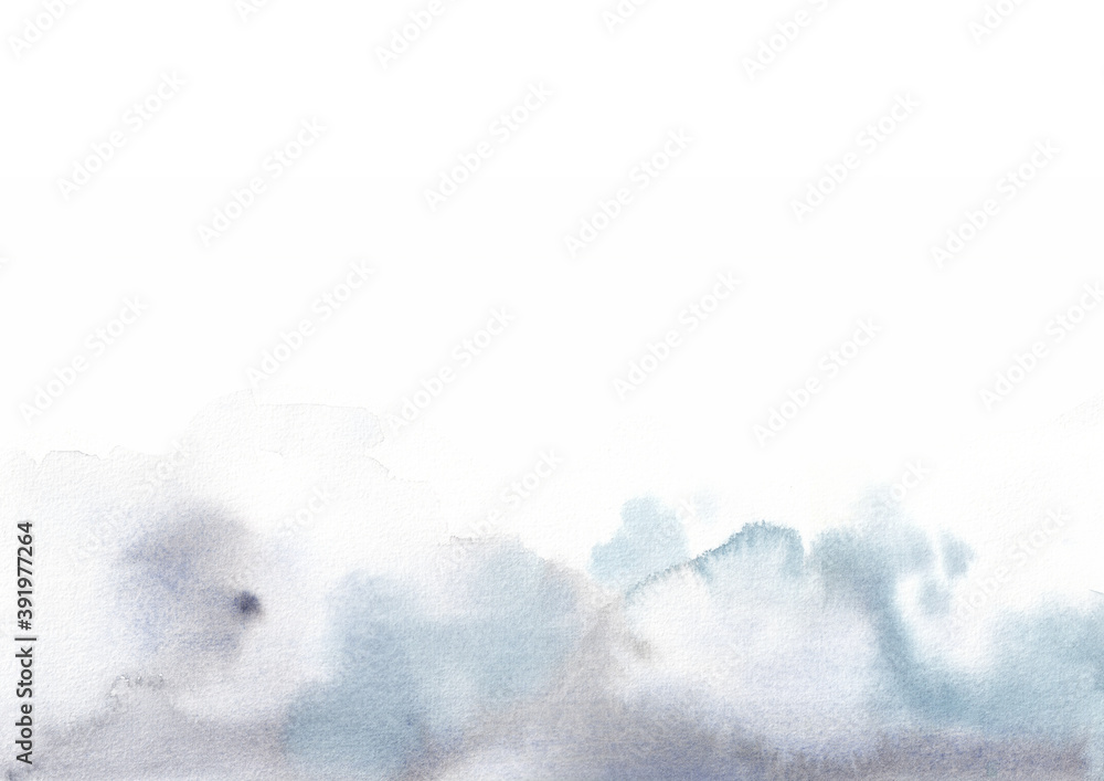 White abstract watercolor background. Clouds in the sky White abstract watercolor background. Clouds in the sky
