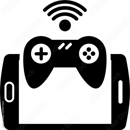 
Remote controller, drone controller solid icon 
