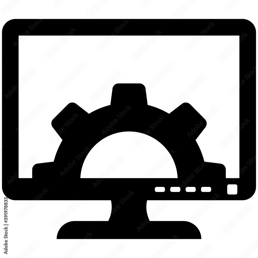A computer screen, desktop icon
A computer screen, desktop icon