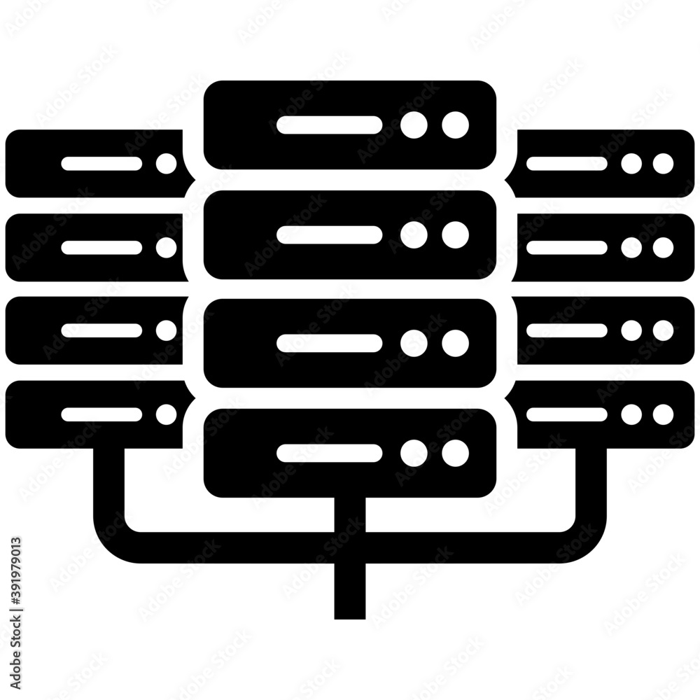 A solid icon representing database server
A solid icon representing database server