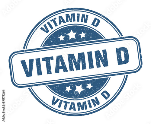 vitamin d stamp. vitamin d label. round grunge sign
