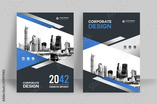 City Background Business Book Cover Design Template