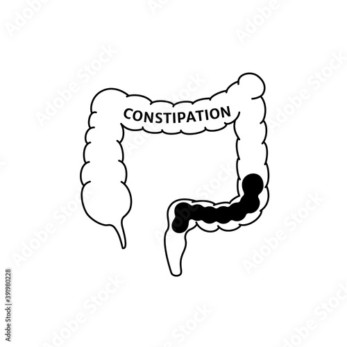 linear black constipation sign