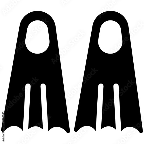 
A pair of diving fins for swimming
