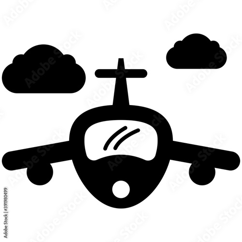 
A flying aeroplane
