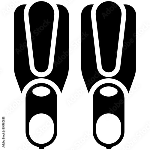 
A pair of diving fins for swimming
