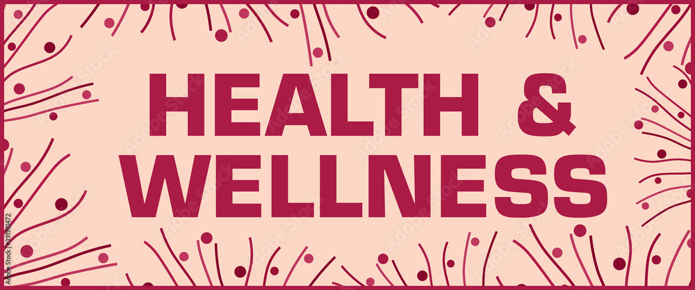 Health And Wellness Pink Lines Dots Lines Horizontal Health And Wellness Pink Lines Dots Lines Horizontal
