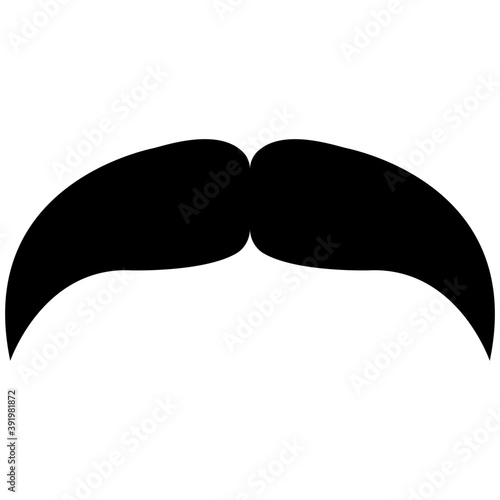 
A thick bushy mustache style showing walrus mustache in glyph icon design
