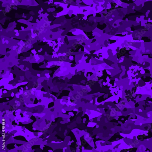 Camouflage seamless pattern background. Classic clothing masking camo print